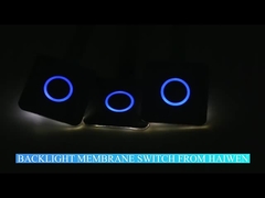 Wytłaczany przełącznik membranowy z przyciskiem On Off Wzmocniony przełącznik membranowy podświetlenia
